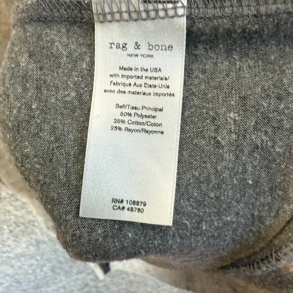 Rag & Bone Shirt Womens XS Gray Crewneck Short Sleeve Tshirt Normcore Capsule - Picture 7 of 8